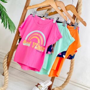 CONJUNTO TAN MANGA GOOD VIBES