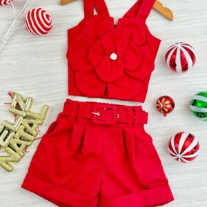 CONJ LINHO SHORT FLOR - Imagem 1