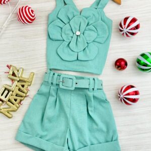 CONJ LINHO SHORT FLOR - Imagem 3