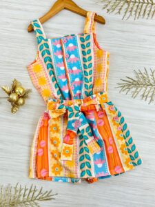 CONJ TURMA CROPPED ELASTICO LARANJA