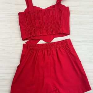 CONJUNTO SHORT/SAIA LINHO CORAÇÃO LAÇO - Imagem 3