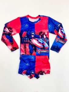 CONJUNTO LINHA COMUM MAS CAPITÃO AMERICA