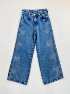 CALÇA WIDE LEG CORAÇÕES FEM