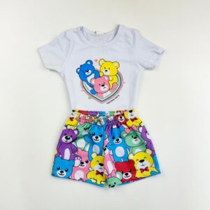 CONJUNTO TAN MANGA URSINHOS CARINHOSOS