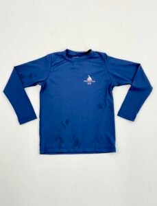 CAMISA COMUM MANGA AZUL ESCURO