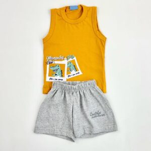 CONJUNTO MOLETOM REGATA QUADROS DINOS - Imagem 5