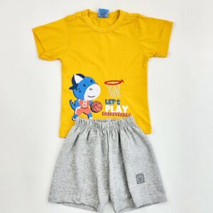 CONJUNTO MOLETOM MANGA DINO BASQUETE - Imagem 1