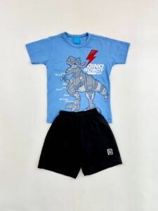 CONJUNTO MOLETOM MANGA DINO ROBOT