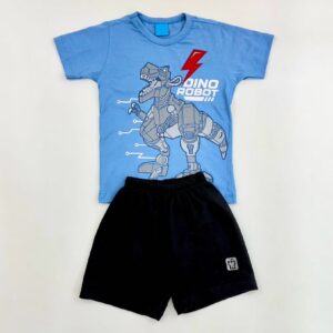 CONJUNTO MOLETOM MANGA DINO ROBOT