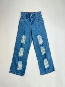 CALÇA WIDI LEG DOCE RASGADA