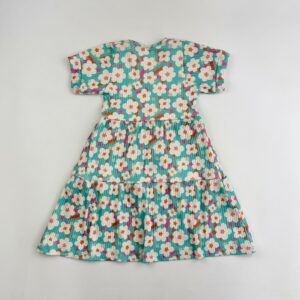 VESTIDO CANELADO MANGA FLORES - Imagem 3