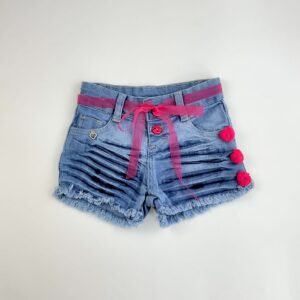 SHORT RAY TRES BOLINHAS ROSAS