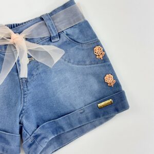 SHORT RAY COM FLOR DE APLIQUE BOLSO - Imagem 2