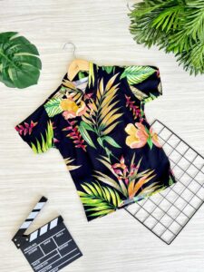 CAMISA BOTÃO FLORES BG