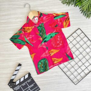 CAMISA BOTÃO FOLHAS