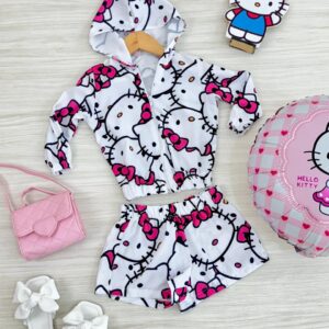 CONJ MARIAS SHORT/CAPUZ HELLO KITTY - Imagem 2