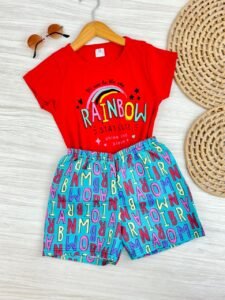 CONJUNTO SHORT TACTEL RAINBOW FEM